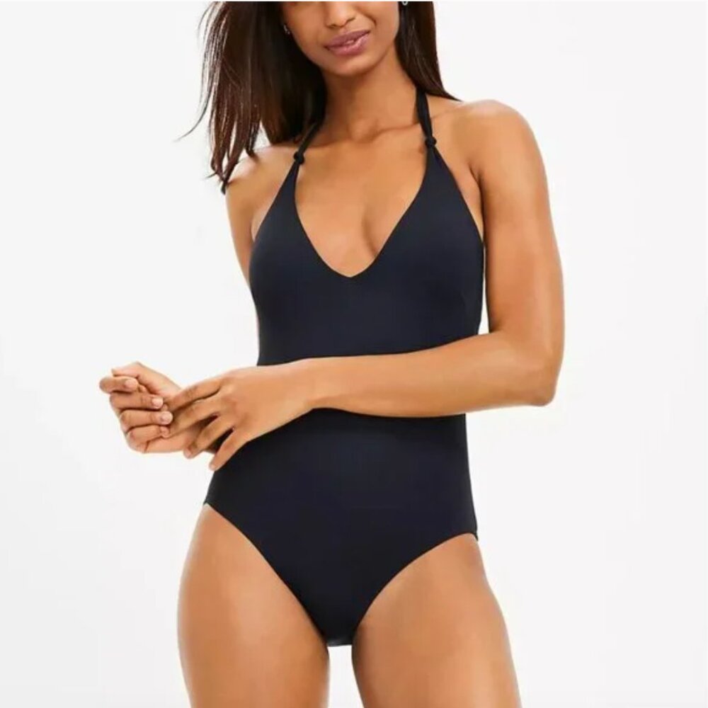 NWT Loft One Piece Swimsuit Size S Black